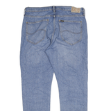 LEE Mens Jeans Blue Slim Skinny Denim Light W34 L30 Classic Zip Pocket