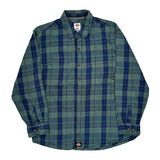 Dickies Checked Flannel Shirt - 2XL Blue Cotton