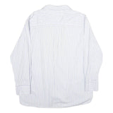 TOMMY HILFIGER Mens Blue & White Stripe Shirt 2XL Classic Cotton Button-Up