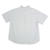 LEVI'S Mens White & Blue Stripe Short Sleeve Shirt XL Casual Cotton Blend