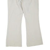 GARAGE Womens Cotton Blend White Regular Fit Bootcut Trousers W30 L28 Casual Zip