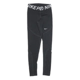 NIKE Womens Joggers Black S W24 L27 Slim Tapered Nike Pro Logo Stretch