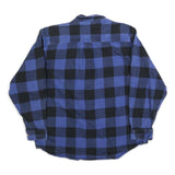 FIELD & STREAM Mens Blue & Black Check Shirt L Cotton Blend Long Sleeve Button