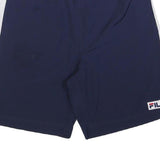 FILA Mens Shorts Blue & White Casual Polyester L W32 Elastic Waistband
