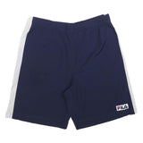 FILA Mens Shorts Blue & White Casual Polyester L W32 Elastic Waistband
