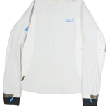 JACK WOLFSKIN Womens White & Blue Outdoor Jacket M Polyester Woven Plain