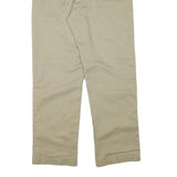 DICKIES Mens Cotton Blend Beige Regular Fit Straight Leg Trousers W34 L31