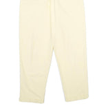 CR-4709 Womens Cotton Cream Classic Trousers W26 L30 Zip Closure Casual