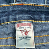 True Religion Skinny Jeans - 28W UK 8 Blue Cotton