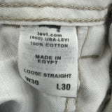Levis Cargo Trousers - 30W 30L Beige Cotton