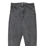 LEVI'S Womens Relaxed Black Denim Jeans W31 L25 Classic Cotton Blend Zip