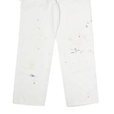 DICKIES Mens Jeans White Relaxed Straight Denim W32 L30 Workwear Clothes
