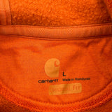 Carhartt Spellout Hoodie - Large Orange Cotton