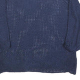 REITUANS Womens Navy Plain Jumper Round Neck Open Knit M Lightweight Stylish