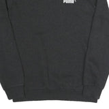 PUMA Mens Black Cotton Blend Crew Neck Sweatshirt S Logo Casual Athleisure