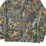 FIELD STAFF Mens Camouflage Hooded Cotton Blend Jacket L Zip Outdoor