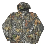 FIELD STAFF Mens Camouflage Hooded Cotton Blend Jacket L Zip Outdoor