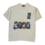 Disney Cartoon T-Shirt - Small White Cotton