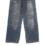 Womens Blue Regular Fit Denim Jeans W22 L27 Elasticated Waist Patch Pockets