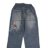 Womens Blue Regular Fit Denim Jeans W22 L27 Elasticated Waist Patch Pockets