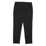 DKNY Womens Black Slim Fit Trousers W32 L29 Zip Closure Polyester Blend
