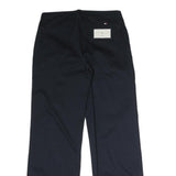 TOMMY HILFIGER Mens Cotton Blend Navy Relaxed Straight Trousers W32 L33 Casual