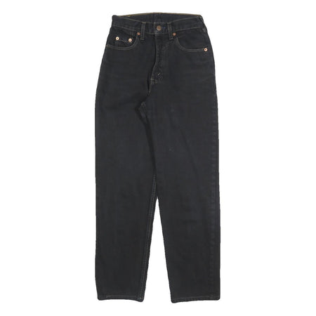 LEVI'S Boys Jeans Black Regular Straight Denim W22 L27 Classic Zip Fastening