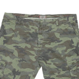 DESIGN G9 STYLE Mens Shorts Green Camouflage Cargo 2XL W40 Cotton Blend