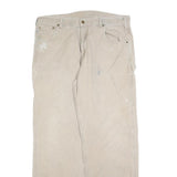 CARHARTT Mens Relaxed Beige Cotton Blend Relaxed Leg Trousers W38 L34 Workwear
