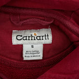Carhartt Hoodie - Small Red Cotton Blend