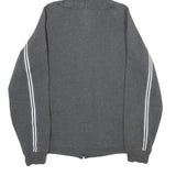 REEBOK Mens Grey Zip Up Hoodie S Cotton Blend Casual Athletic Wear