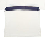 YOUR COLLECTION Mens White & Navy Stripe Short Sleeve Polo Shirt XL Chest Pocket