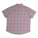 TOMMY HILFIGER Mens Blue & Red Check Shirt 2XL Classic Fit Cotton Summer Casual