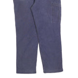 CARHARTT Mens Relaxed Cotton Blend Blue Workwear Trousers W40 L30 Zip Closure