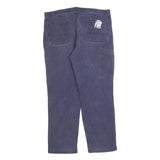 CARHARTT Mens Relaxed Cotton Blend Blue Workwear Trousers W40 L30 Zip Closure
