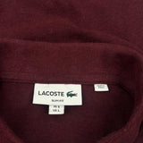 Lacoste Slim Fit Polo Shirt - Large Burgundy Cotton