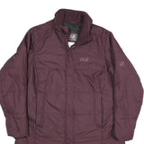 JACK WOLFSKIN Womens Maroon Jacket UK 16 Polyester Blend Long Sleeve Zip Outdoor