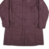 JACK WOLFSKIN Womens Maroon Jacket UK 16 Polyester Blend Long Sleeve Zip Outdoor