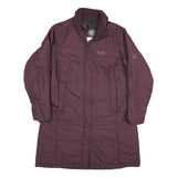 JACK WOLFSKIN Womens Maroon Jacket UK 16 Polyester Blend Long Sleeve Zip Outdoor
