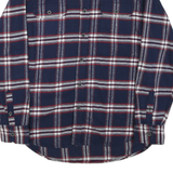 JACHS Mens Blue & Red Check Shirt M Button Long Sleeve Casual Cotton