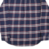 JACHS Mens Blue & Red Check Shirt M Button Long Sleeve Casual Cotton