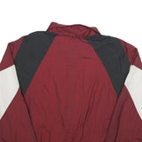 PRO SPIRIT Mens Maroon Black & White Windbreaker Jacket XL Nylon Colourblock Zip