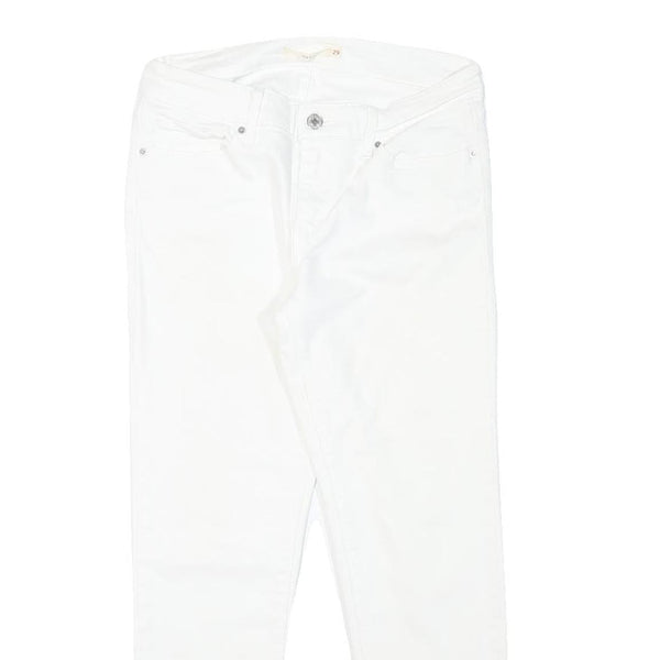 LEVI'S 712 Womens Jeans White Slim Skinny Denim W27 L24 Zip Cotton Blend