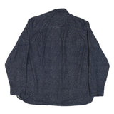 FREEDOM FOUNDRY Mens Blue Cotton Blend Shirt XL Casual Long Sleeve Button