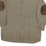 BRITISH KHAKI Mens Beige Check Shirt S Long Sleeve Cotton Casual