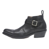 LAST REBELS Mens Ankle Boots Leather Black UK 10.5 Fashion Western Style