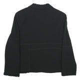 CHRISTINE LAURE Womens Black Casual Jacket UK 14 Polyester Blend Button Closure