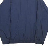 ADIDAS Mens Navy Blue Nylon Jacket L Plain Sportswear Zip Casual Lightweight