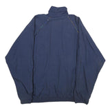 ADIDAS Mens Navy Blue Nylon Jacket L Plain Sportswear Zip Casual Lightweight