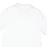 NAUTICA Mens White Short Sleeve Plain XL Cotton Blend Polo Shirt Casual